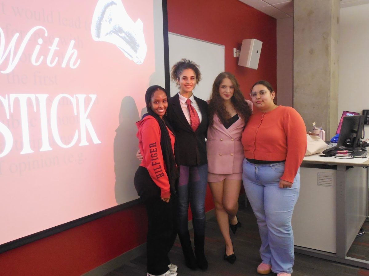 Seniors Ayan Mohamed, Camille LeVasseur-Hartgrove, Christina Lydon and Noor Janjua. 
