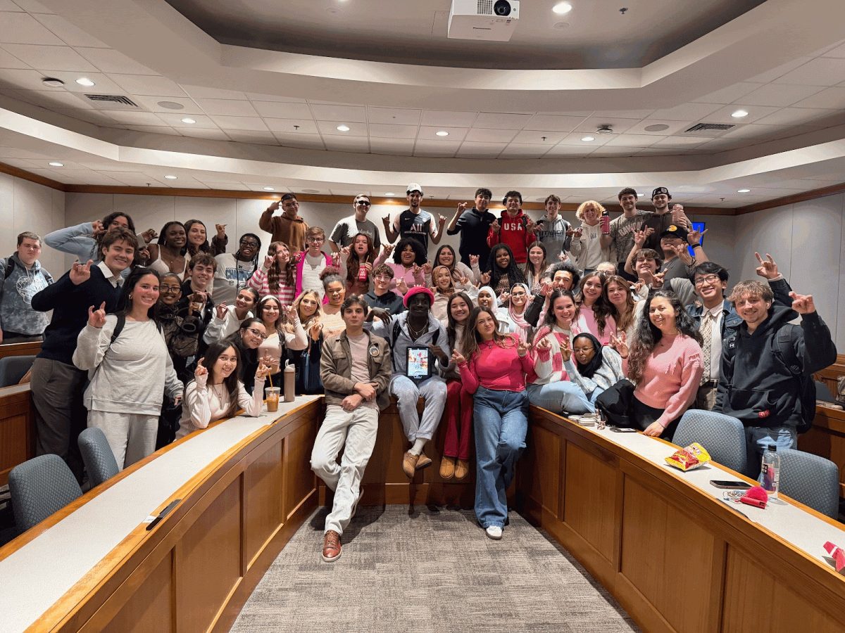 SGA senate dressed in “Pink Out” for Breast Cancer Awareness month.