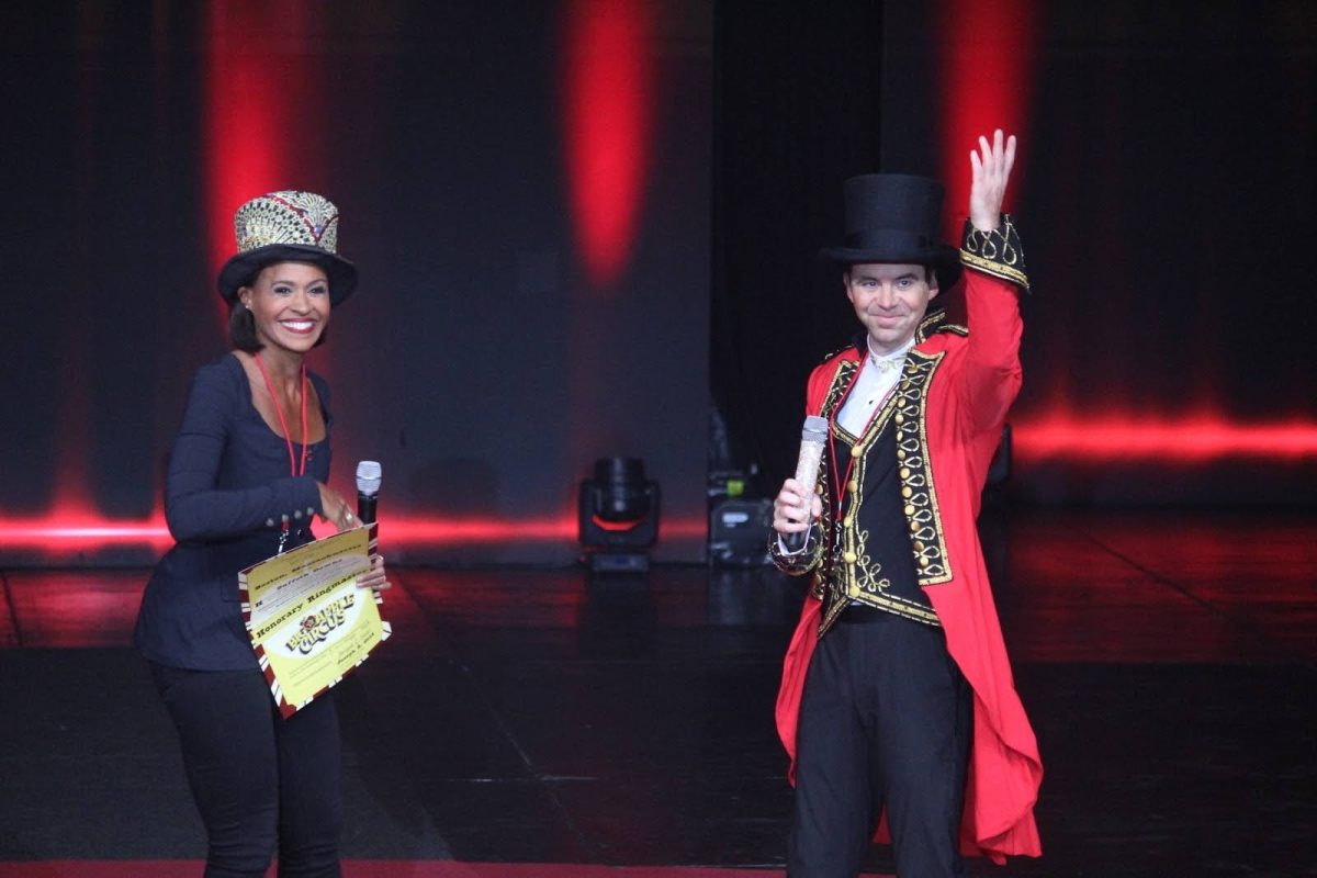 WCVB's Shayna Seymore being named guest ringmaster at the opening show of the Big Apple Circus.