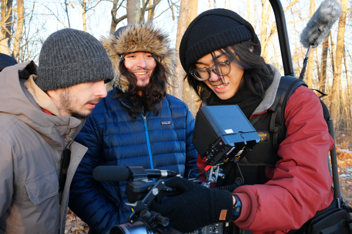 Camera crew working on the set of 'POPS.'