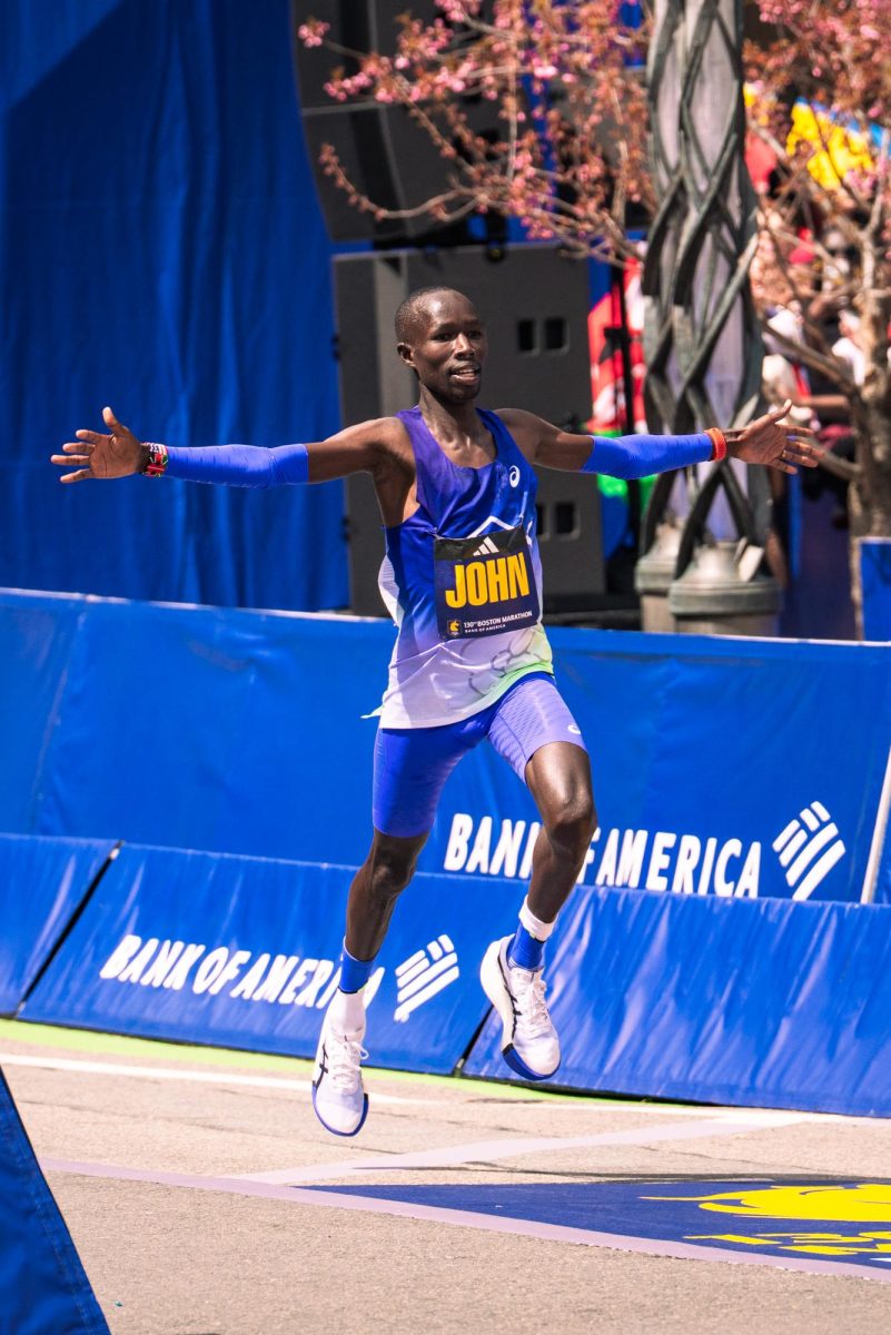 2026 Boston Marathon men's champion John Korir set a new course record while defending his 2025 title.