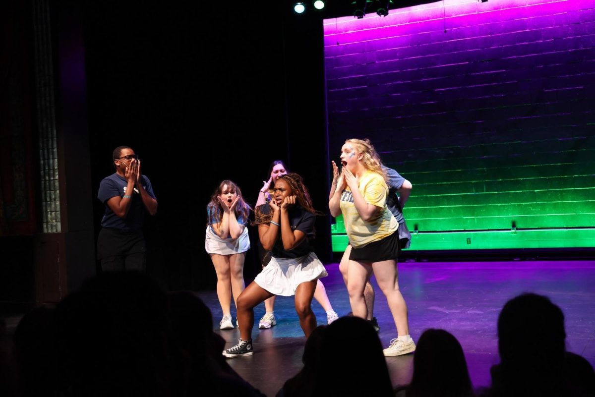 Suffolk student's performing on stage at  Springfest. 